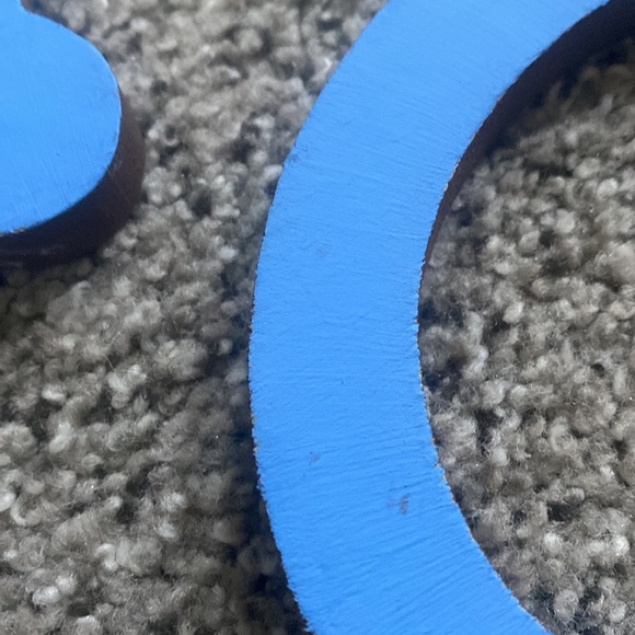 Kolton blue wooden block wall name art - Picture 10 of 11